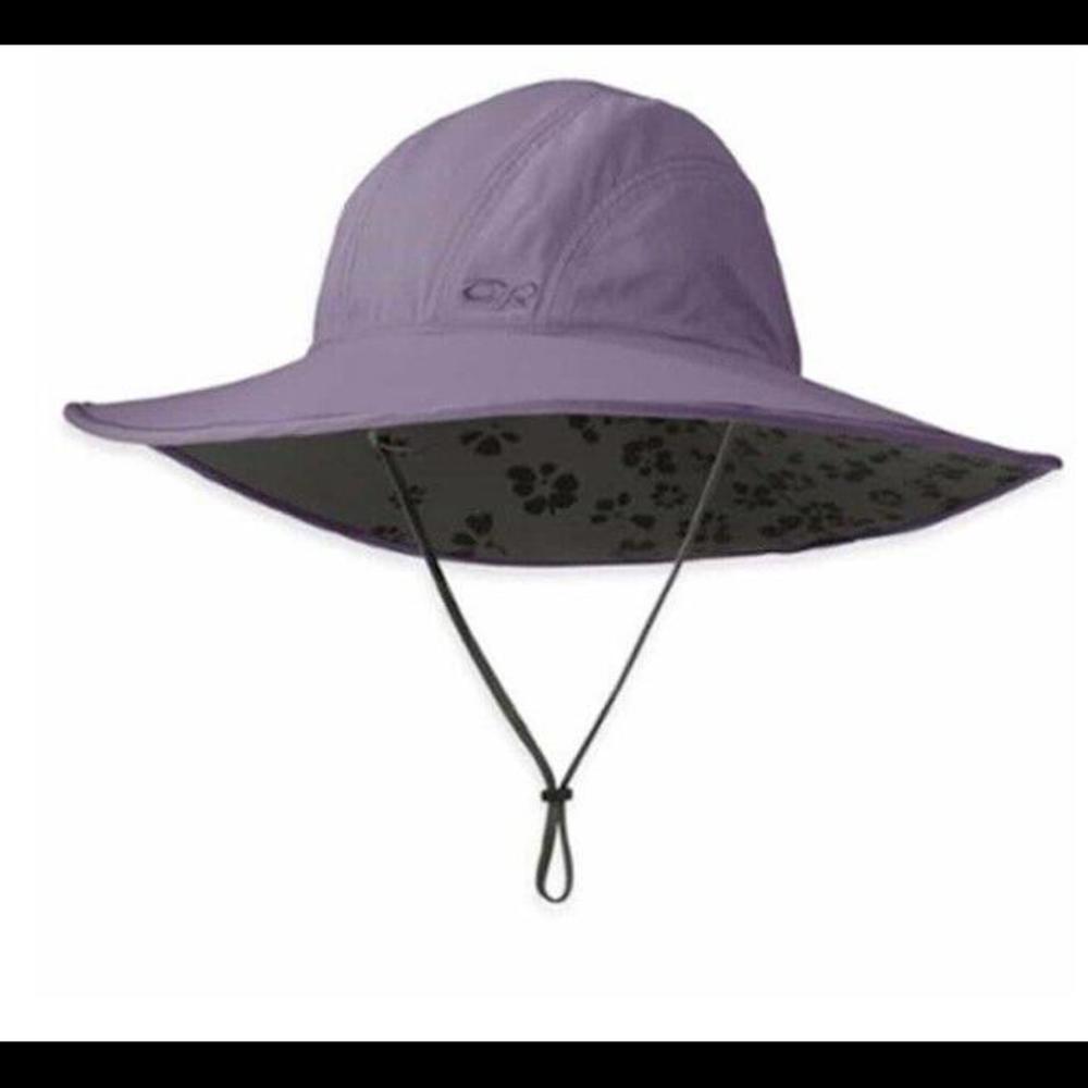 Outdoor Research Oasis Sombrero Hat Womens Medium Purple Insect Shield Repellent